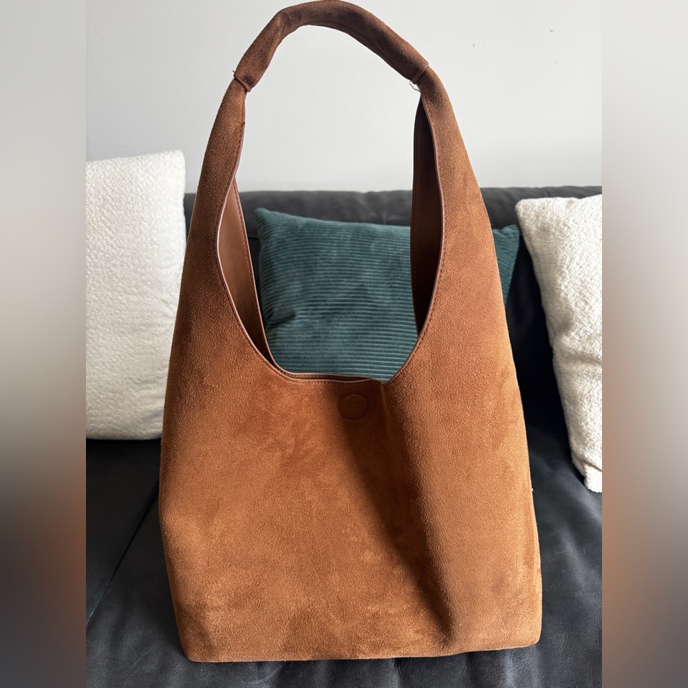 Abercrombie Brown Vegan Suede Tote Bag